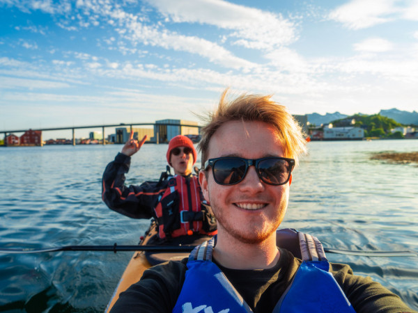 Selphie from a kayak in Svolvær. Photo