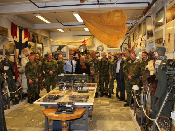 Military visiting Lofoten War Memorial Museum. Photo