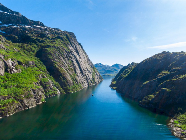 Trollfjorden from above. Photo