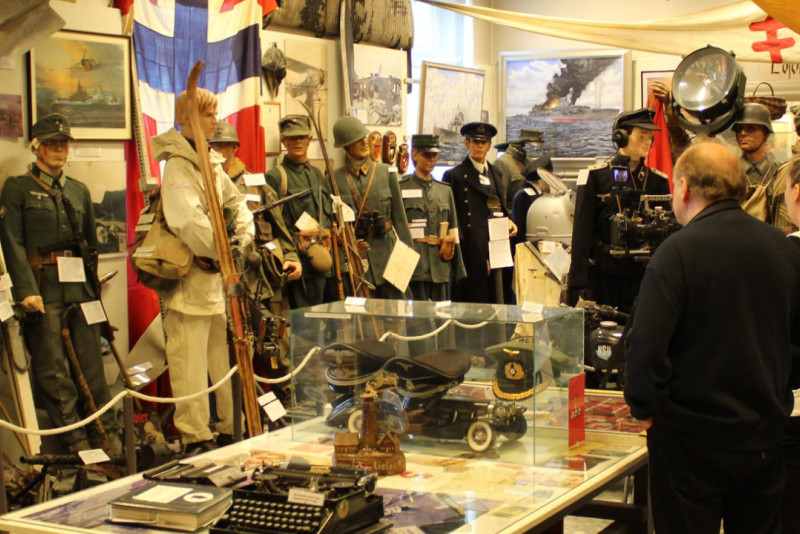 Inside Lofoten Memorial War Museum. Photo